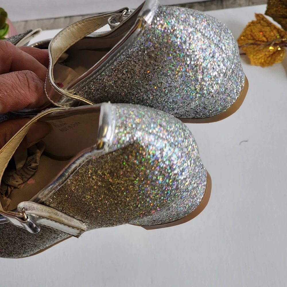 Silver Glitter Kids Shoes